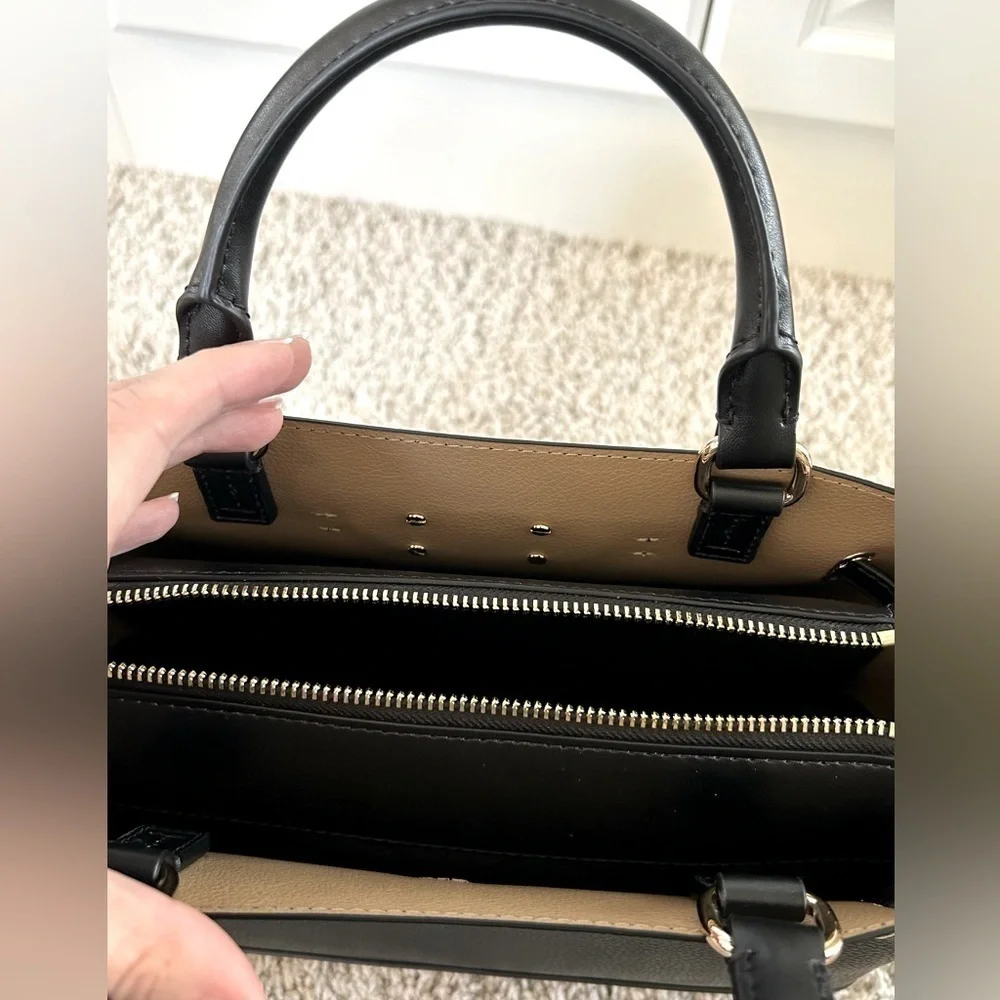 Michael Kors Reed Center Zip Belted Leather Satchel